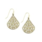 Brass Filigree Drop Earrings