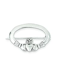 Sterling Silver Claddagh Pin Irish Love Jewelry