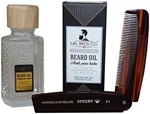 Mel Bros Co Royal Beard Oil with Beard folding comb