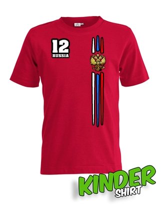 RUSSIA FAN SHIRT – RUSSLAND – KIDS – ROT – T-SHIRT by Jayess-Kids Gr. 122/128