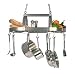 Checkolite Pot Rack With Down Lights Storage Hook Decorative Screw Brushed Nickel Knob
