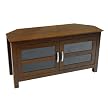 Wood Corner TV Console - Brown