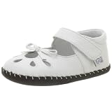 pediped Infant/Toddler Olivia Mary Jane with Cutouts,White,Large (US Toddler 18-24 Months)