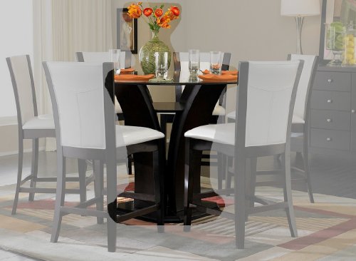 Boulder Espresso Finish Faux Marble Table Top 7 Piece Counter Height Dining Set Buy Online Vceazldz4