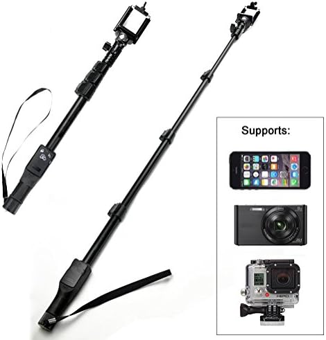 BestGrew® Newest Professional Handheld Extendable Monopod Selfie Stick with Remote Shutter Button for iPhone 6 6 Plus 5s 5 4s 4, Samsung Galaxy S5 S4 S3, Note 2 Note 3