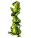 George S. Chen Imports 3 Green Frogs Standing ATOP Each Other Figurines