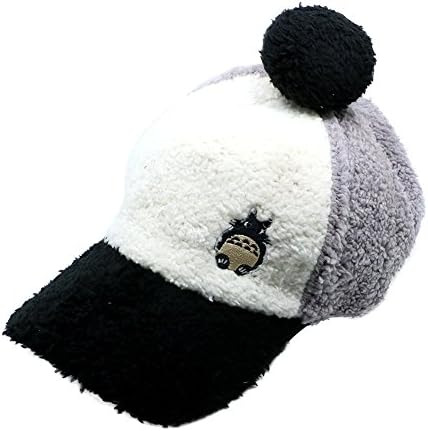 new Totoro woolen peak cap hat (Black)