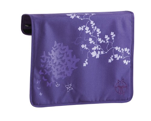 Lassig Front Cover For Messenger Bag, Butterfly Dark Purple