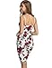 Meaneor Women Spaghetti Strap Bodycon Dress V Neck Floral Bandage Midi Dress S-XXL