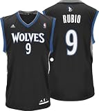 Ricky Rubio Jersey: adidas Revolution 30 Black Replica #9 Minnesota Timberwolves Jersey