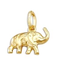 Elephant Pendant 14k Yellow Gold Charm Animal