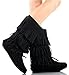 New Girls Suede Fringe Tassel Moccasin Faux Suede Fashion Children Boots Shoes