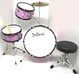 Pink Children's 3 Piece Starter Drum Set W/ Throne 16