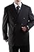 Men's Double Breasted Superior 150s Extra Fine Black Dress Suit