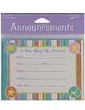 72 Packs of mobile animals 8 count announcement cards/envelopes