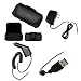 LG Prime GS390 Executive Black Horizontal Leather Side Case Pouch with Belt Clip and Belt Loops + Rapid Car Charger + Travel Home Wall Charger + USB Data Charge Sync Cable for LG Prime GS390