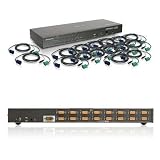 16 Port KVM Switch Wth USB Cables (taa) Includes 16 USB Kvm Cables