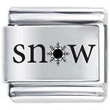 Snow Flake Laser Italian Charms Bracelet