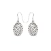 Sterling Silver Oval Shaped Filigree Earrings