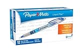 Paper Mate Liquid Flair Medium Tip Felt Porous Pens, 12 Blue Pens (21003BH)