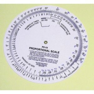 SLIDE RULE PROP SCALE 5 INCH Drafting, Engineering, Art (General Catalog)