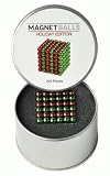 Magnet Balls Red and Green Holiday Edition: The Original 216 Pc Magnetic Rare Earth Magnet Puzzle in Collector Tin (5mm)