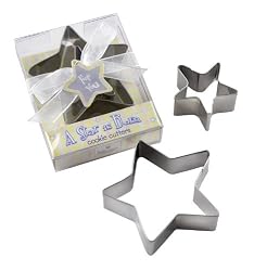 Kate Aspen "A Star Is Born" Star-Shaped Cookie Cutters with Gift Box and Organza Bow