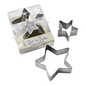  Kate Aspen A Star Is Born inch Star-Shaped Cookie Cutters with Gift Box and Organza Bow