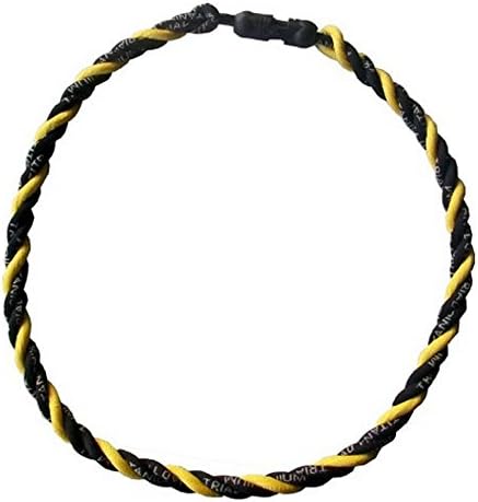 Pinnacle Sports Triad Titanium Triple Necklace, Black/Gold, 22-Inch