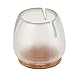BQLZR Round Bottom Square Opening Transparent Silicon Gel Chair Leg Caps Feet Pads Furniture Table Covers Wood Floor Protectors Pack Of 8
