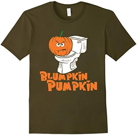 Men's Blumpkin Pumpkin - Funny Halloween Costume Toilet - T Shirt 3XL Olive