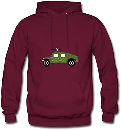 Orlaston Medium Style Personality Burgundy Hoodies - Humvee, Coloured Image,women