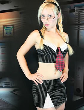 Produkt-Bild: Darlingerie Secretary IV Kost&uuml;mset, schwarz/weiss (black/white), Onesize 36-38