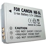 1300mAh NB-5L NB5L Equivalent Li-Ion Battery for CANON PowerShot SD 700 800 900 SD700 SD800 IS SD900 Digital Camera / Camcorder