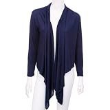 Navy Blue Long Sleeve Flowing Shrug Sweater