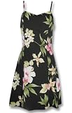 Hibiscus Summer Spaghetti Strap Hawaiian Aloha Sun Dress - Mini Style