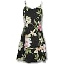 Princess Seam Tailored Fit Sun Dress - Hibiscus Summer Form Fitting A-Line Hawaiian Aloha Style 170 Sun Dress - Mini Style
