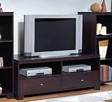 Cappuccino Plasma LCD Flat Panel TV Stand w/Drawers
