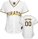MLB Women's Pittsburgh Pirates Replica Jersey Personalized (White, Small)