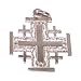Filigre style Silver Jerusalem Cross &nbsp;(2.5 cm &nbsp;&nbsp;or 1" without loop)