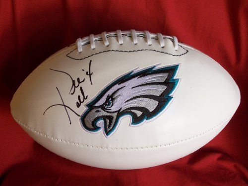 Kevin Kolb Autographed Philadelphia Eagles Logo Football, Proof Photo of Kevin Signing for Us.