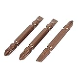 uxcell ドライバービット　プラスドライバービット　メタル　チョコレートカラー　65mm　3個