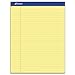 Perforated Writing Pad, 8 1/2 x 11 3/4, Canary, 50 Sheets (7 Dozens)