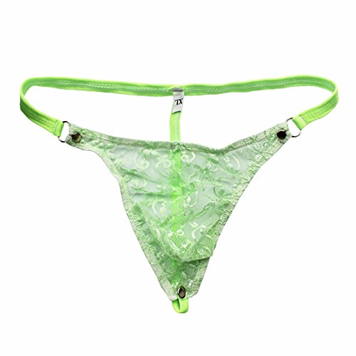 FEESHOW Men's Mesh Lace G-string Thong Lingerie Panties Underwear T-back