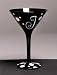 Personalitini - Monogram Black Polka Dot Martini Glass - J