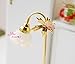 1/12 Dollhouse Miniature Self-control W/battery Gold Leaf LED Floor Lamp Light