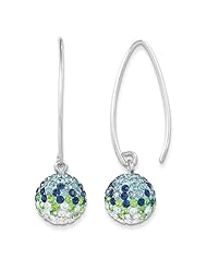 Sterling Silver Swarovski Elements Seattle Spirit Ball Earrings
