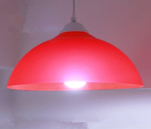 Modern Innovative Single-head Colorful Acrylic Chandelier Lampshade Fit for Supermarket Fruit Store and Restaurant (Red)