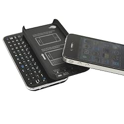 Brand New Wireless Bluetooth Sliding Keyboard + Rubberized hard shell case for iphone 4 (AT&T or Verizon)