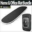 Powermat PMM-HO100 Home & Office Mat (Black) Bundle With Powermat Receiver Li-Ion Battery Door for Blackberry Curve 8900 Black